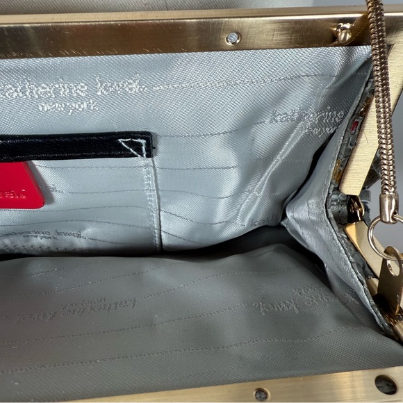 Katherine Kwei Statement Fringe Crossbody Evening Bag with Gold Chain Strap - Picture 12 of 16